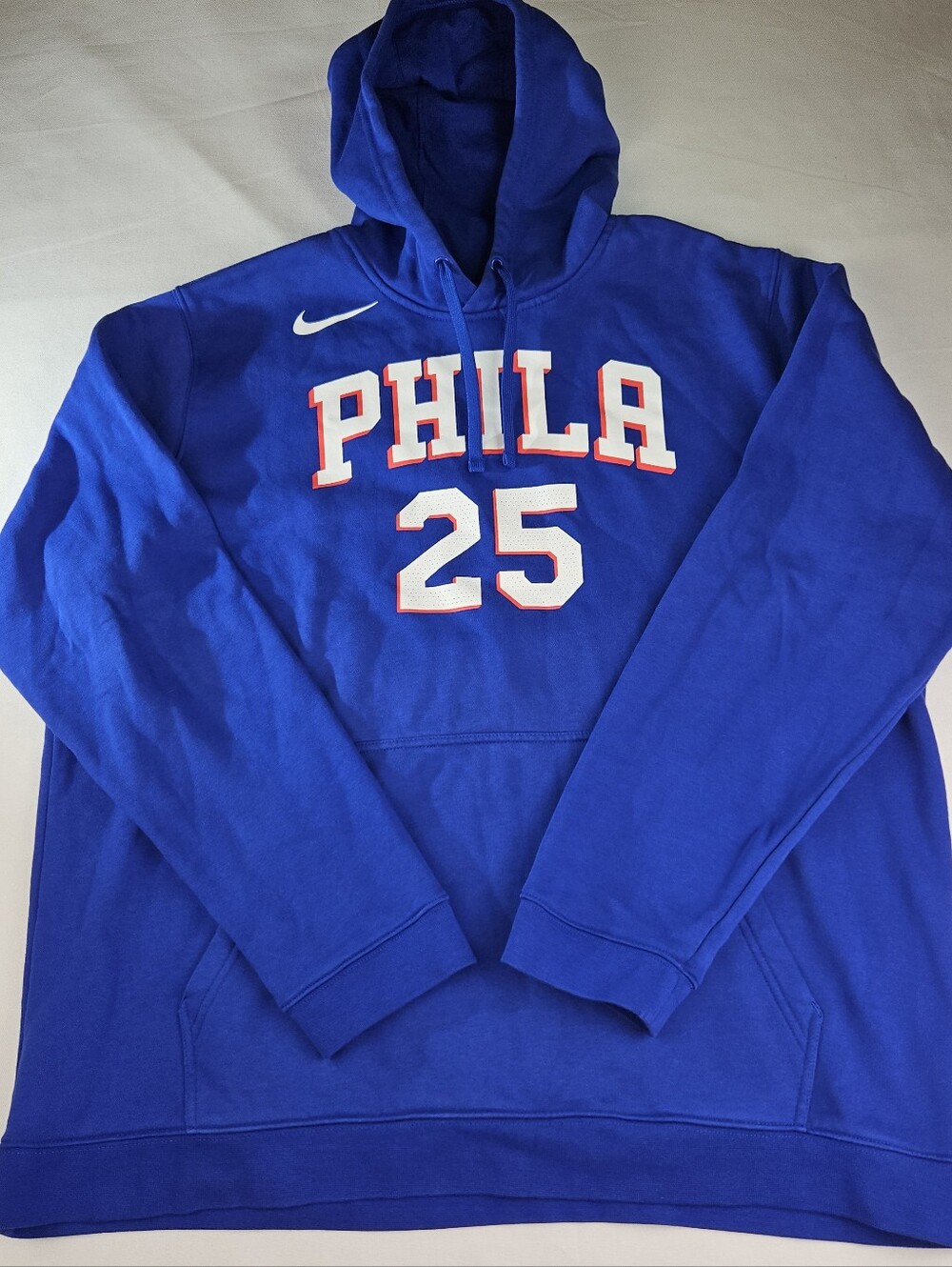 Nike Men's Philadelphia 76ers Ben Simmons 25 Hoodie Royal Blue NBA Size XXL